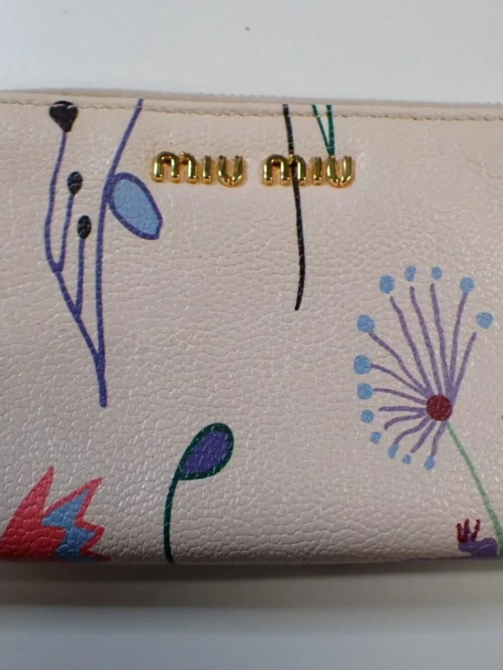 Miu Miu Light Pink Floral Wallet